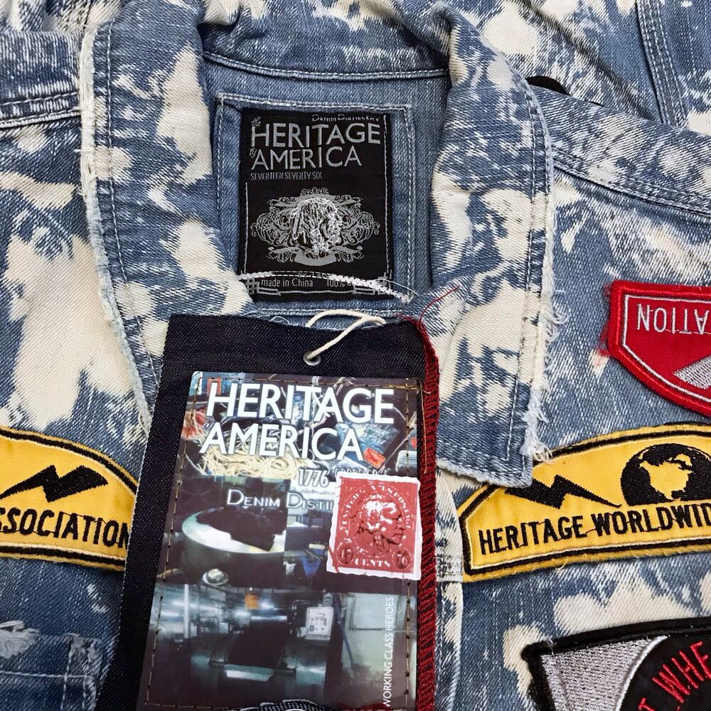 Heritage by America NWT Vest Jean Jacket Men 3X - Picture 11 of 14